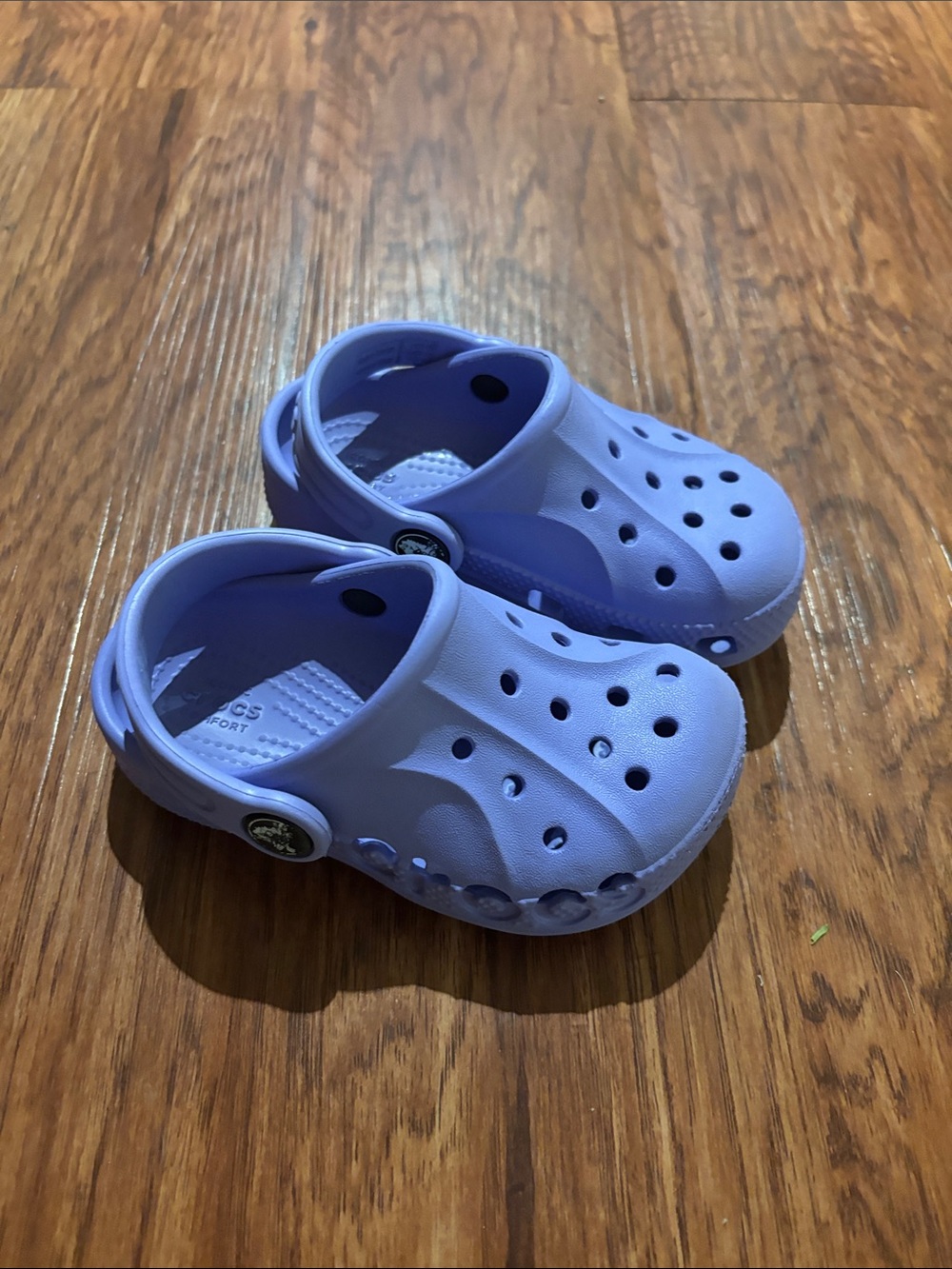 CROCS Kids Lavender Slip-On Clogs with Heel Strap - Picture 2 of 6